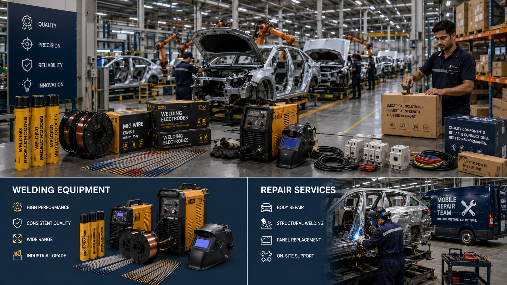 Automotive fabrication and repair workshop