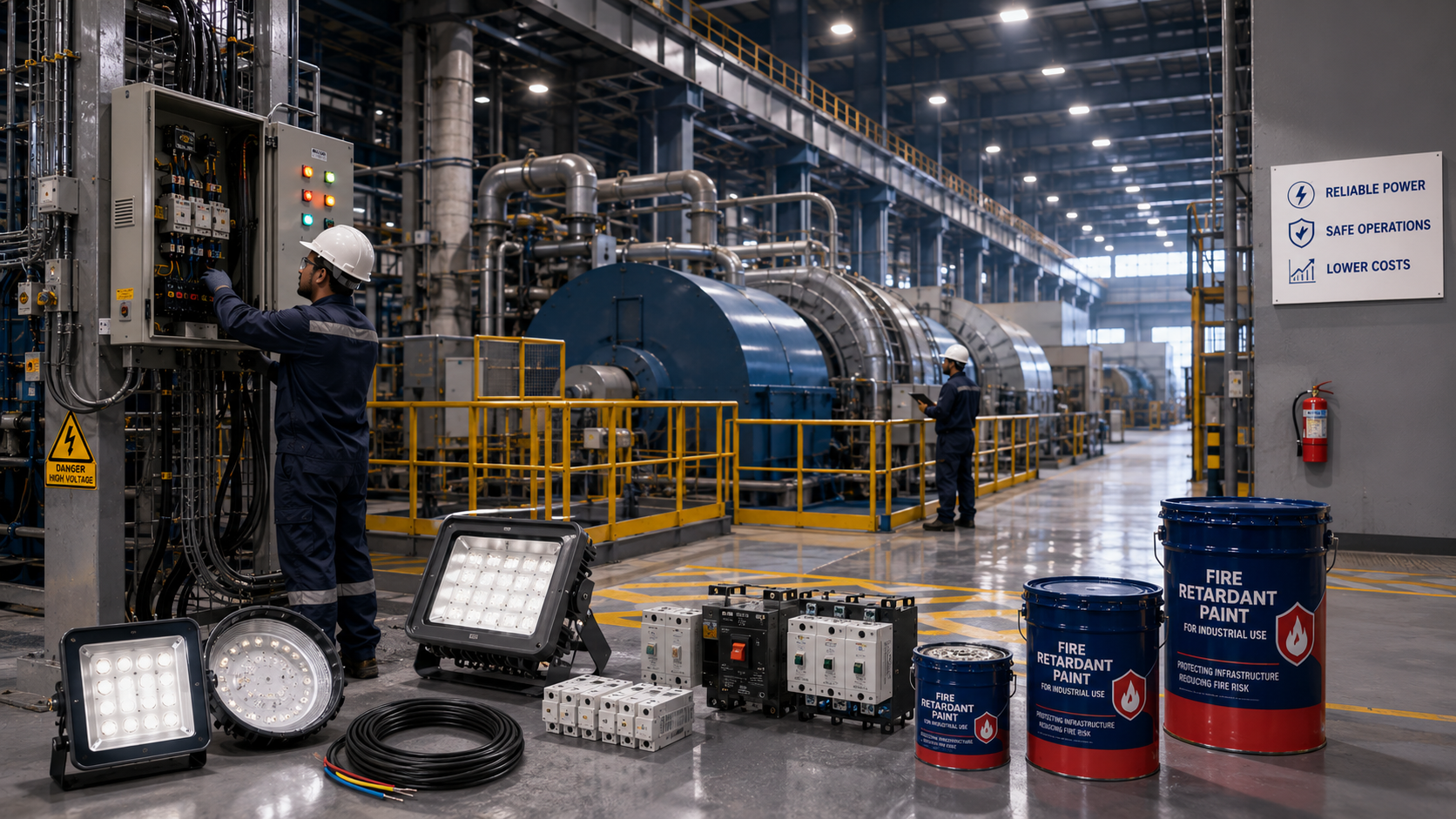 Power plant electrical infrastructure